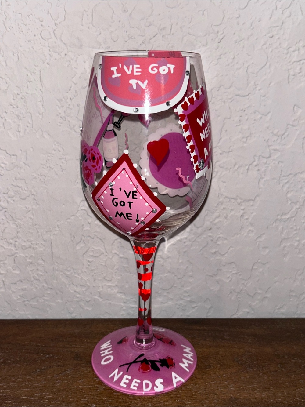 Lolita Who Needs A Man Wine Cocktail Drinking Glass